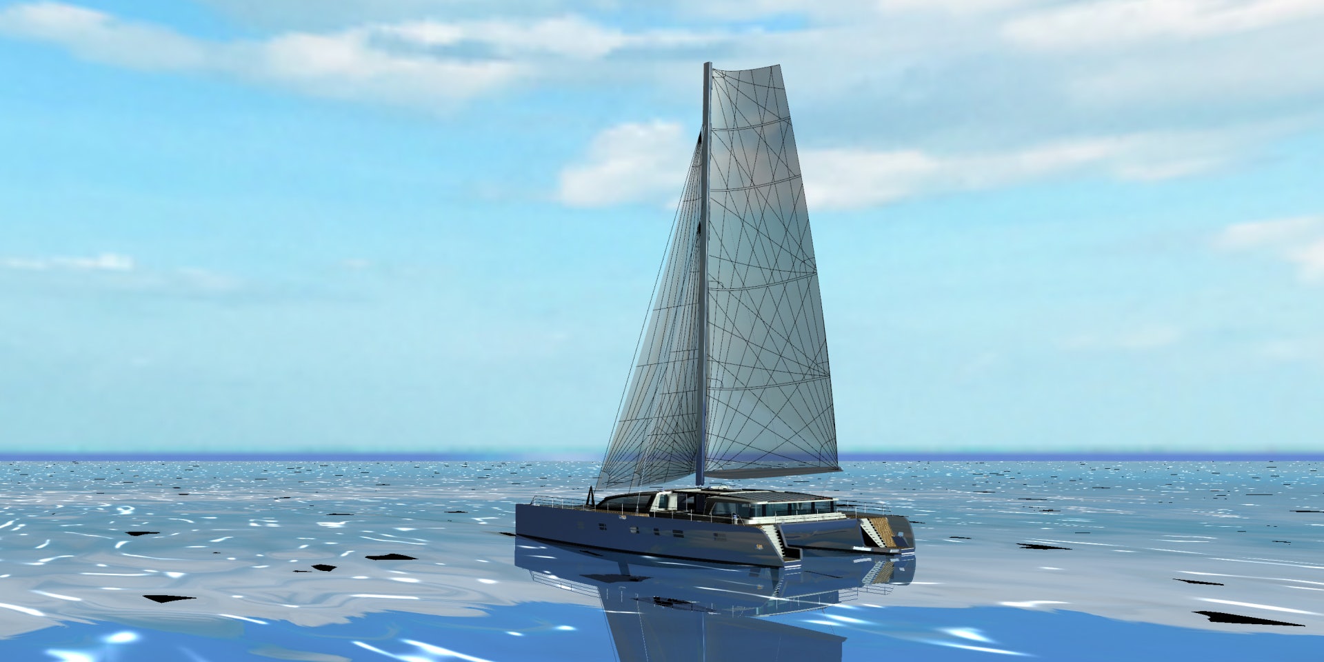 Side profile of concept yacht SEA VOYAGER 103