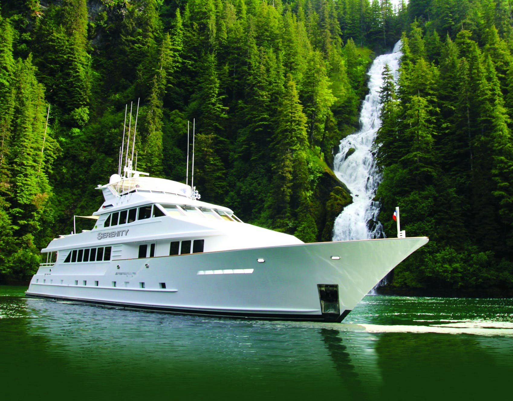 Motor yacht SERENITY on the water