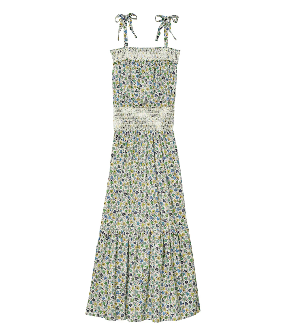 Smocked floral dress