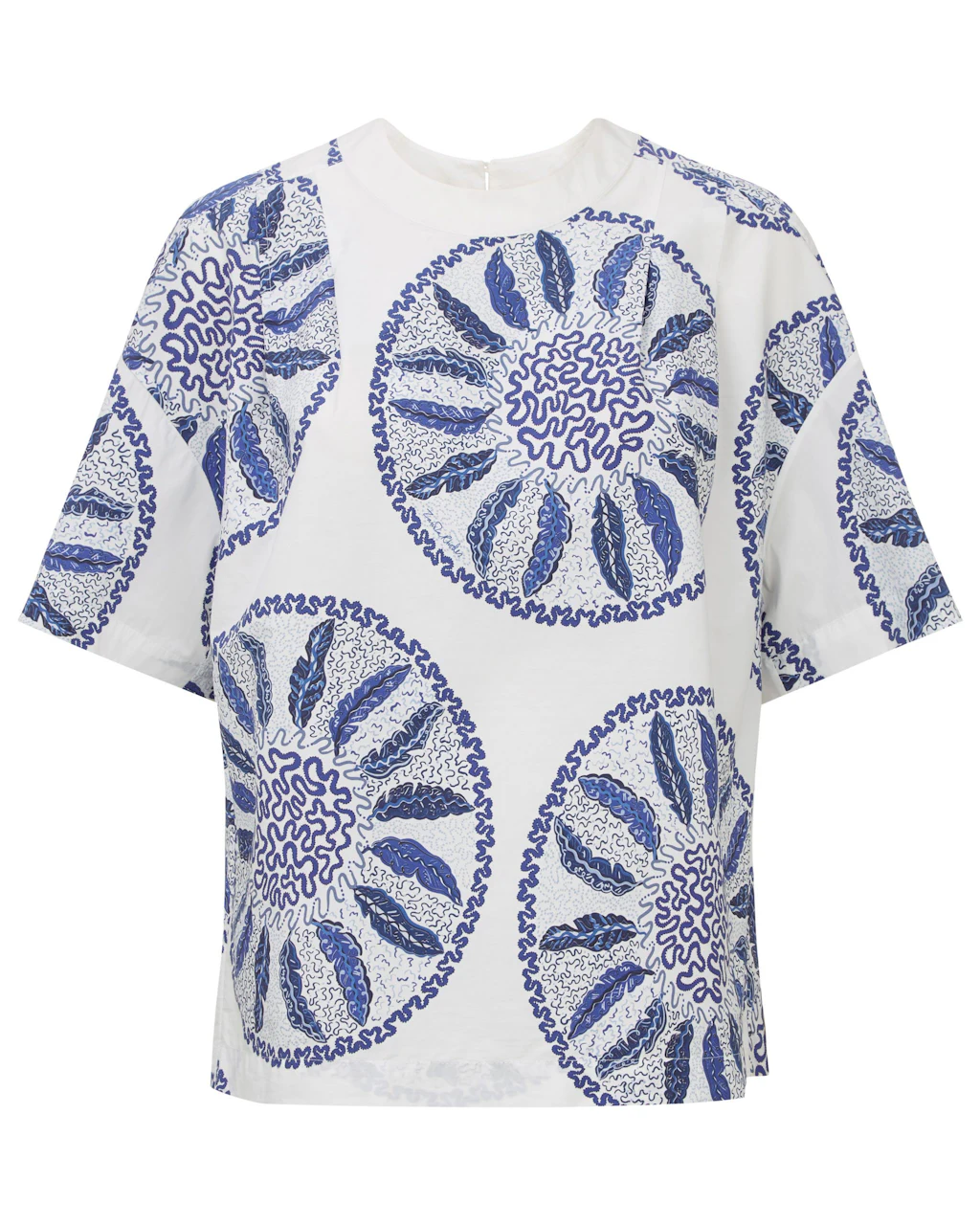 Blue patterned top