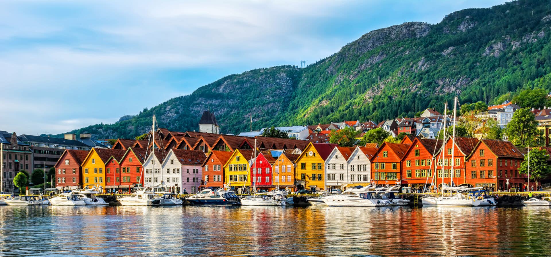 Norway Yacht Charter - View of colorful buildings in Bergen