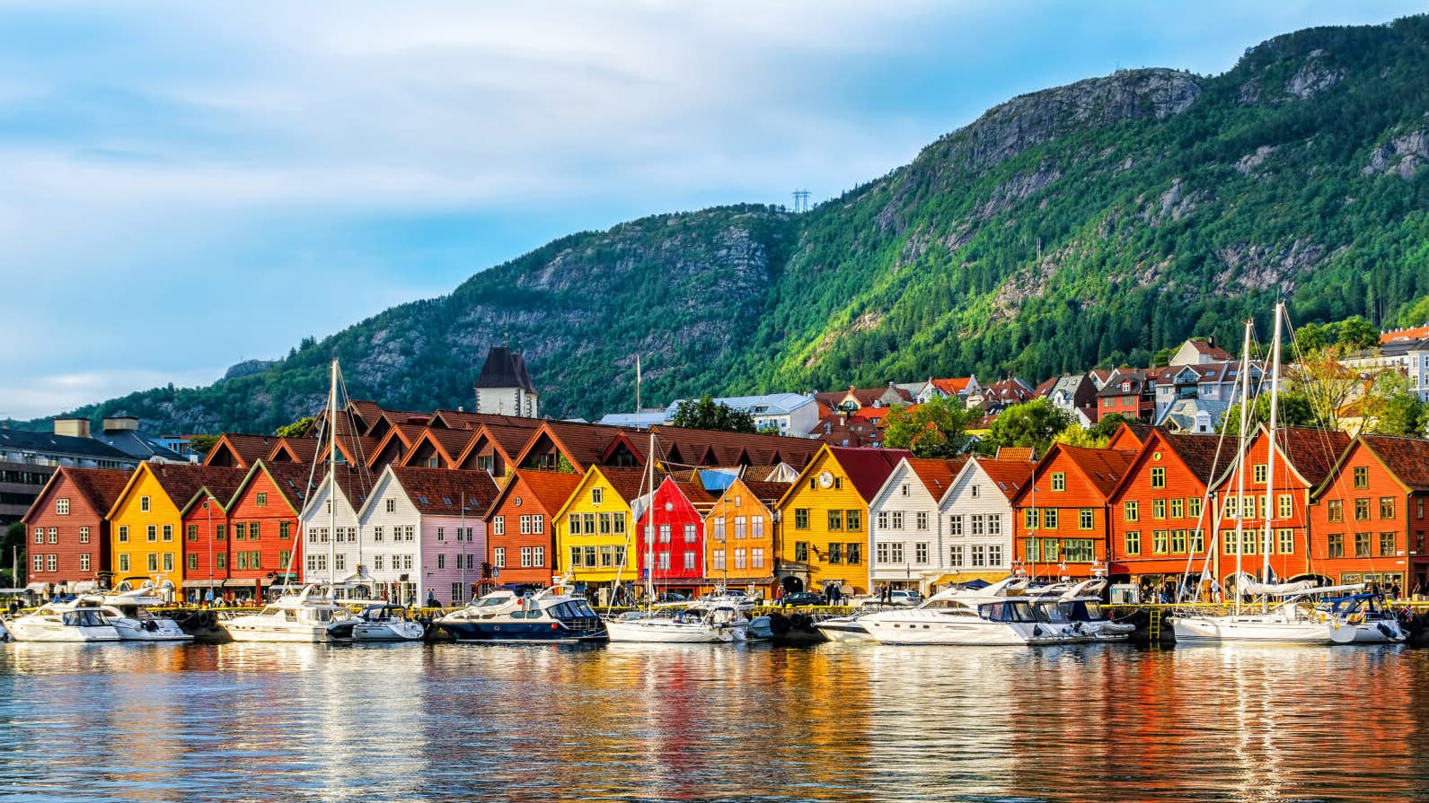 Norway Yacht Charter - View of colorful buildings in Bergen