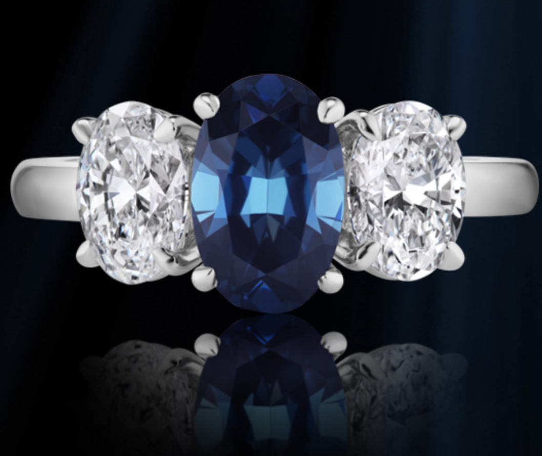 One and Only One Velvet Blue Diamond Ring