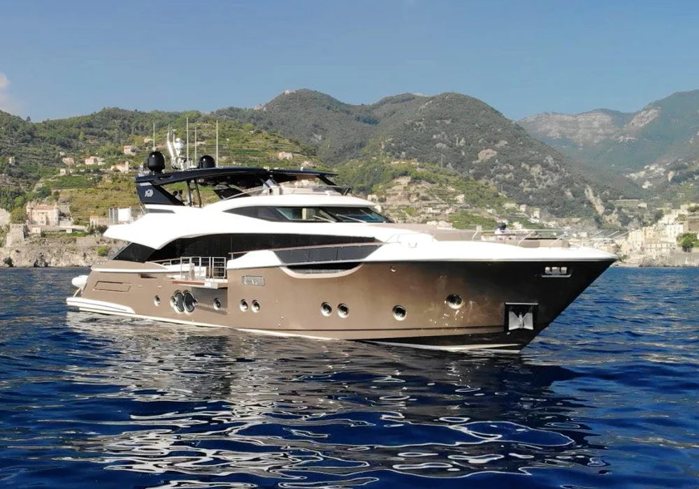 Charter yacht VIVALDI at anchor in the Mediterranean