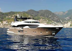 Charter yacht VIVALDI at anchor in the Mediterranean