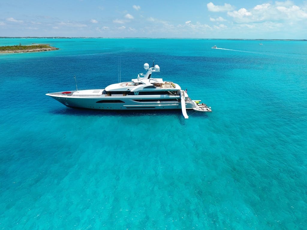 W yacht with slide