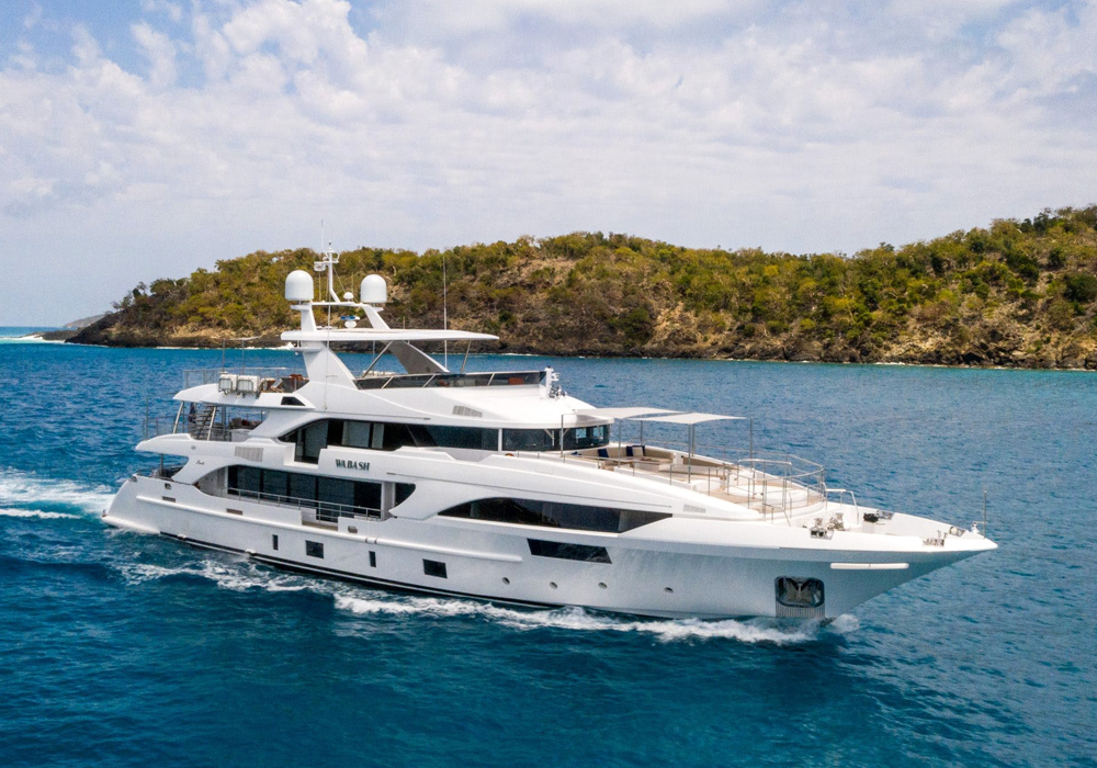 Yacht WABASH cruising in the Caribbean