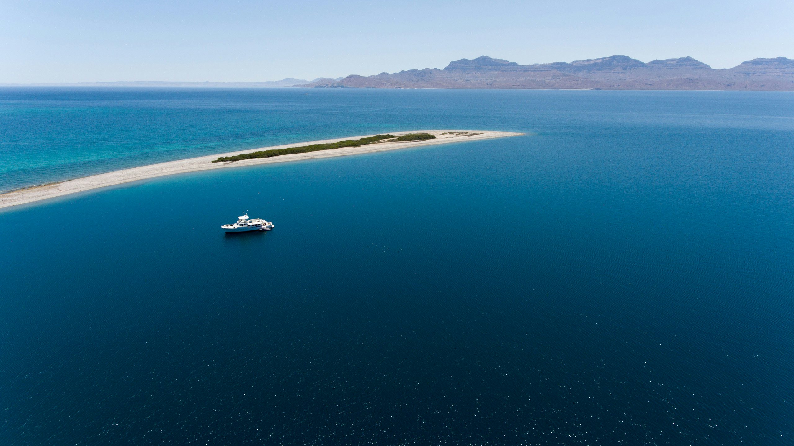 Crewed Yacht Charter Isla San Jose -Western Mexico, isla san jose, isolated island with a single yacht