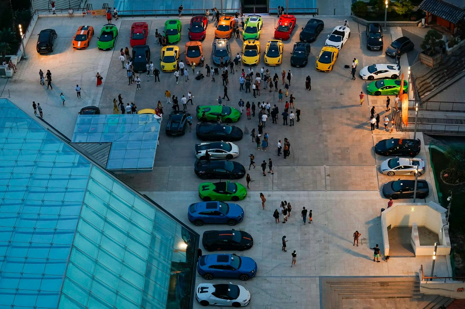 Lamborghinis on display at Grimaldi Forum Monaco