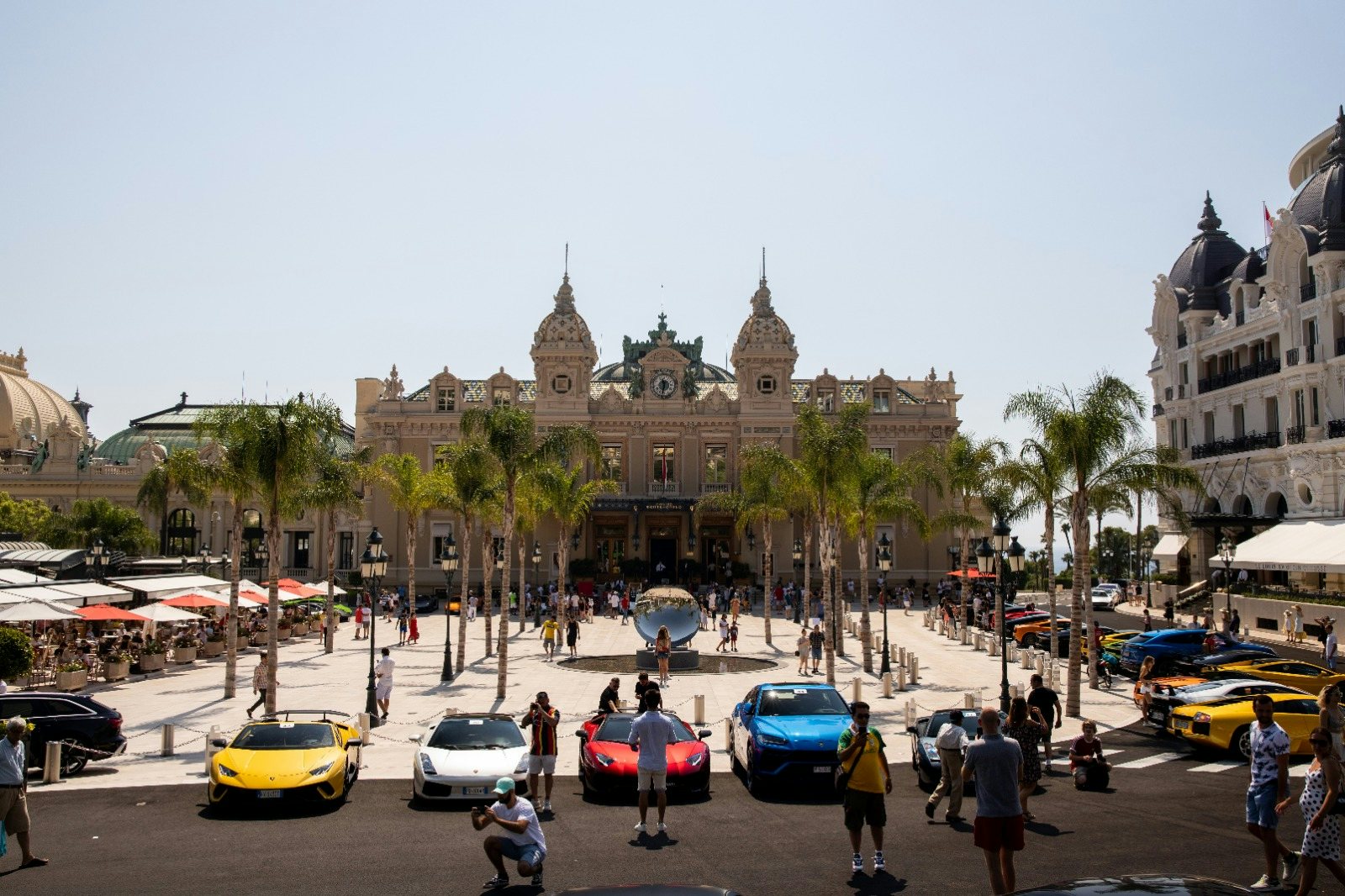Lamborghinis at the Place du Casino Monaco