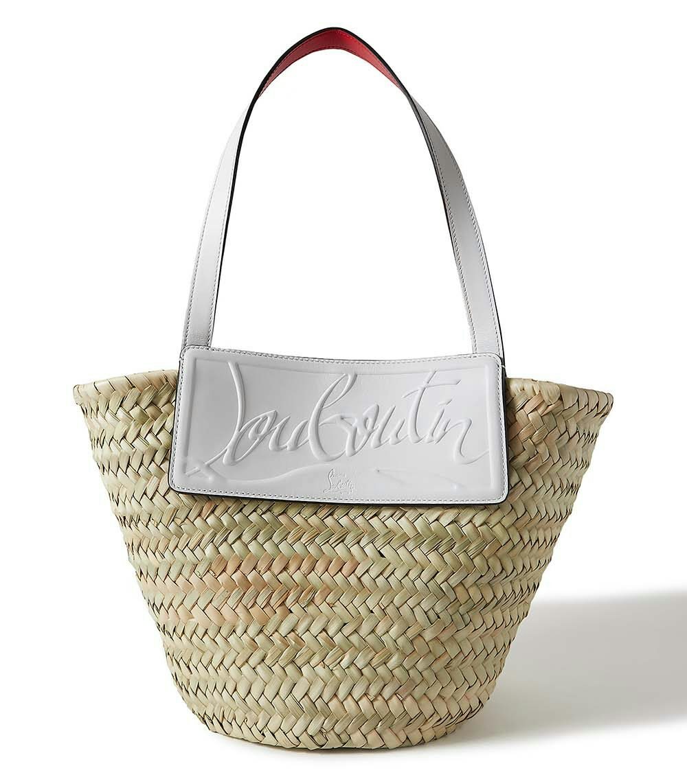 Christian Louboutin Woven Straw Tote Bag