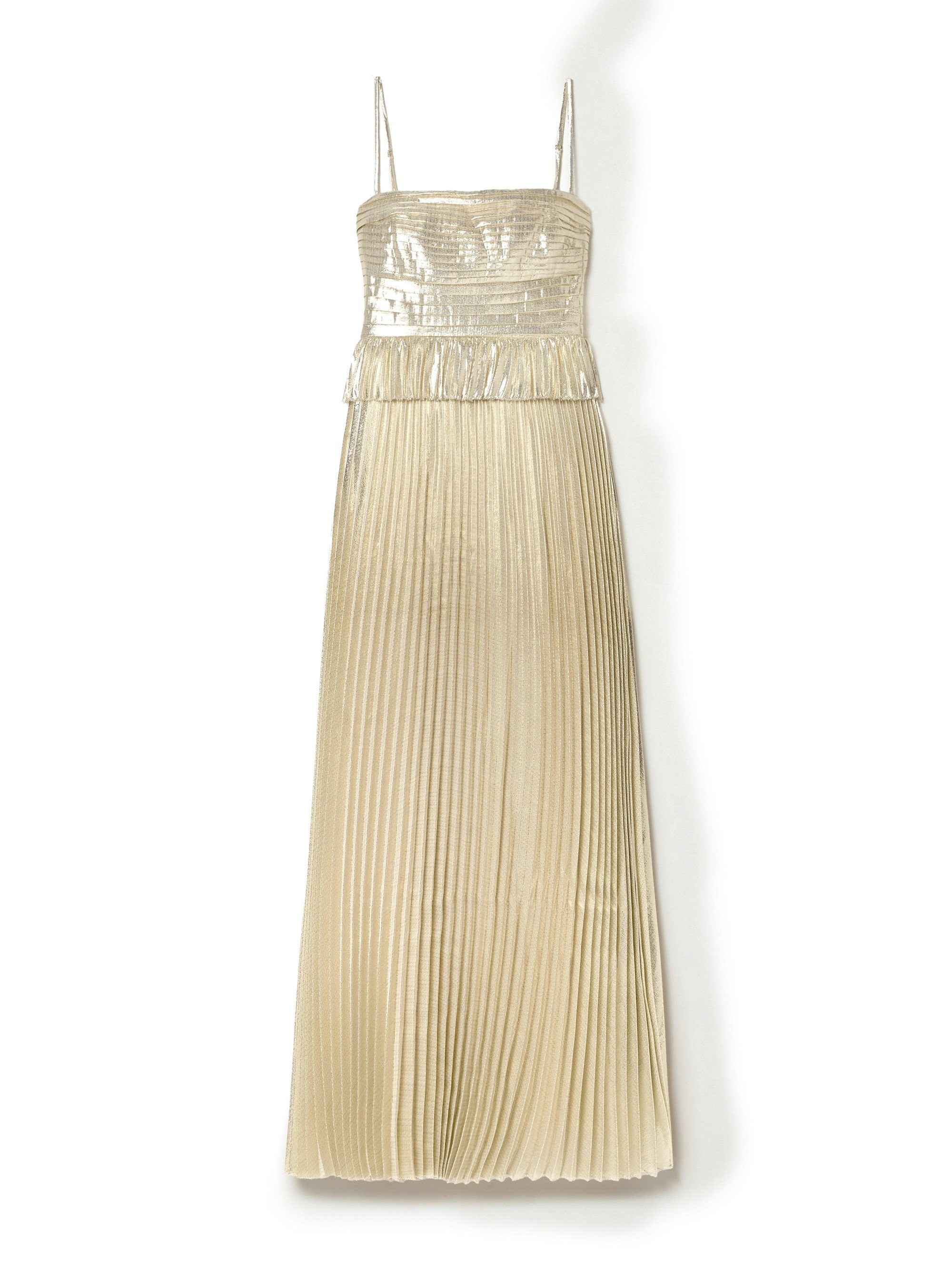Self-Portrait Gold Pintucked Gown