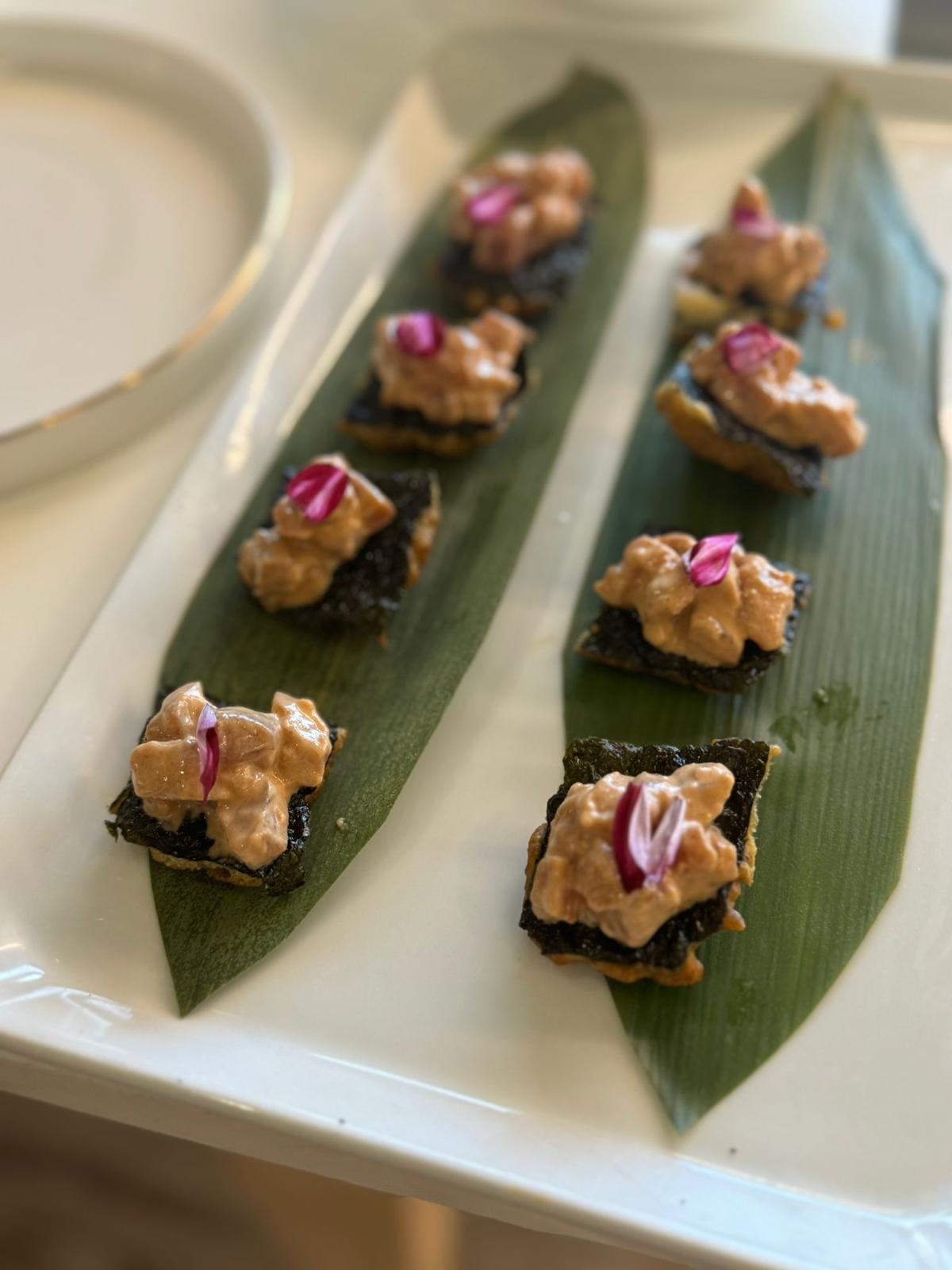 Yacht Fifi Antigua Chef Comp amuse bouche