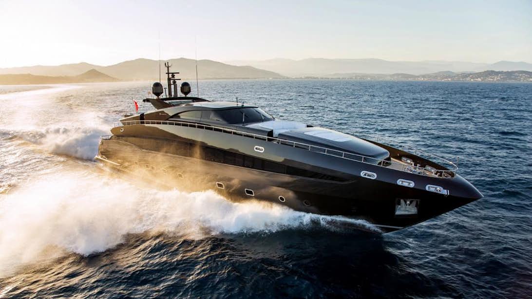 Baglietto Black Yacht for Charter Cruising Profile