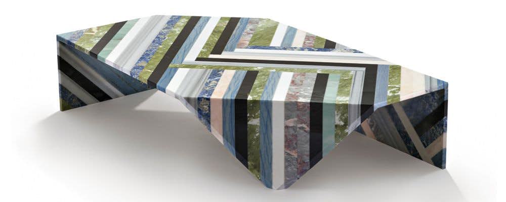 Origami Stripes Coffee Table II by Patricia Urquiola