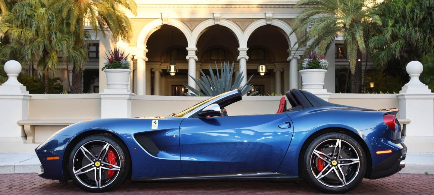 Blue Ferrari at Cavallino Classic Yacht Charter