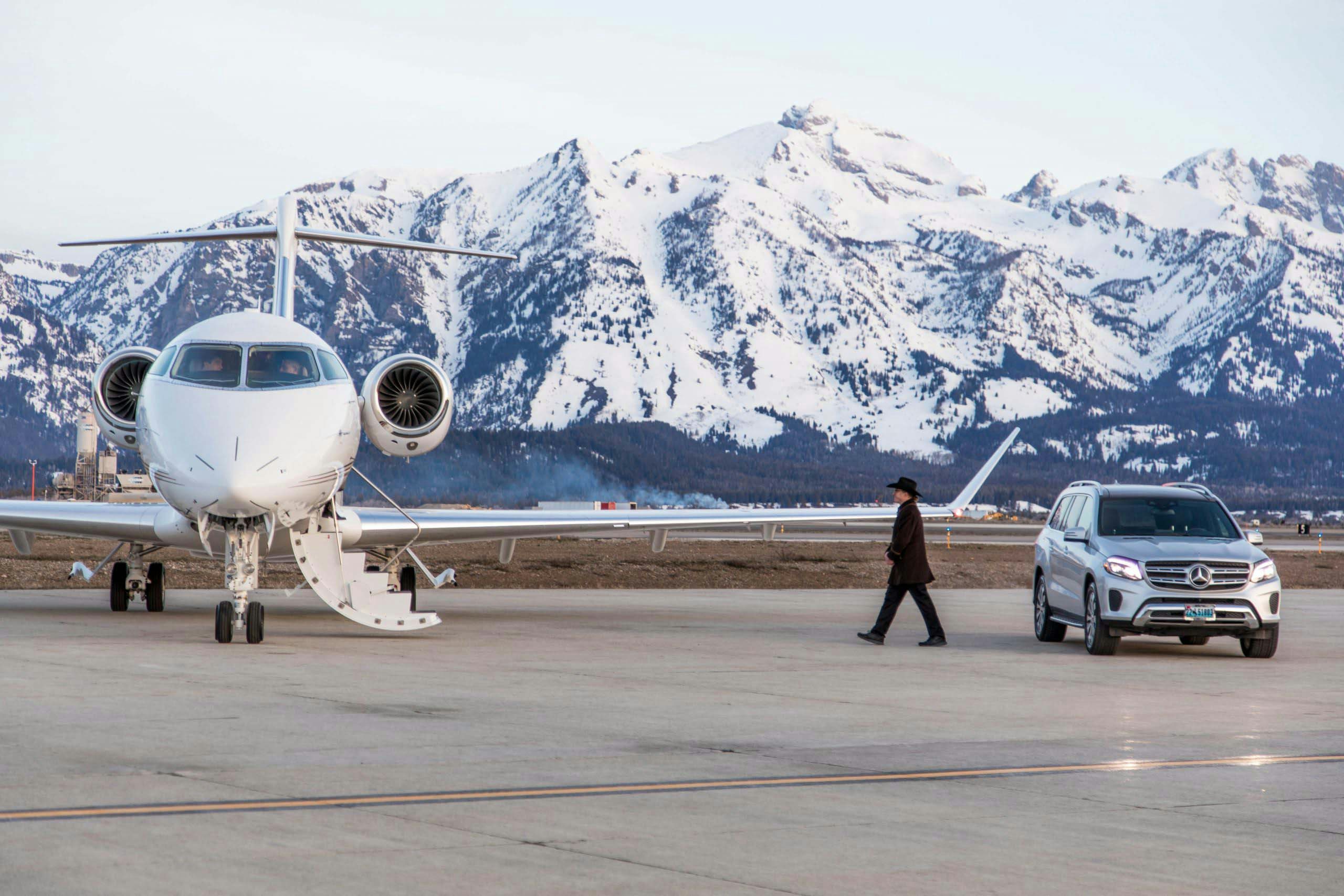 NetJets jet on tarmac