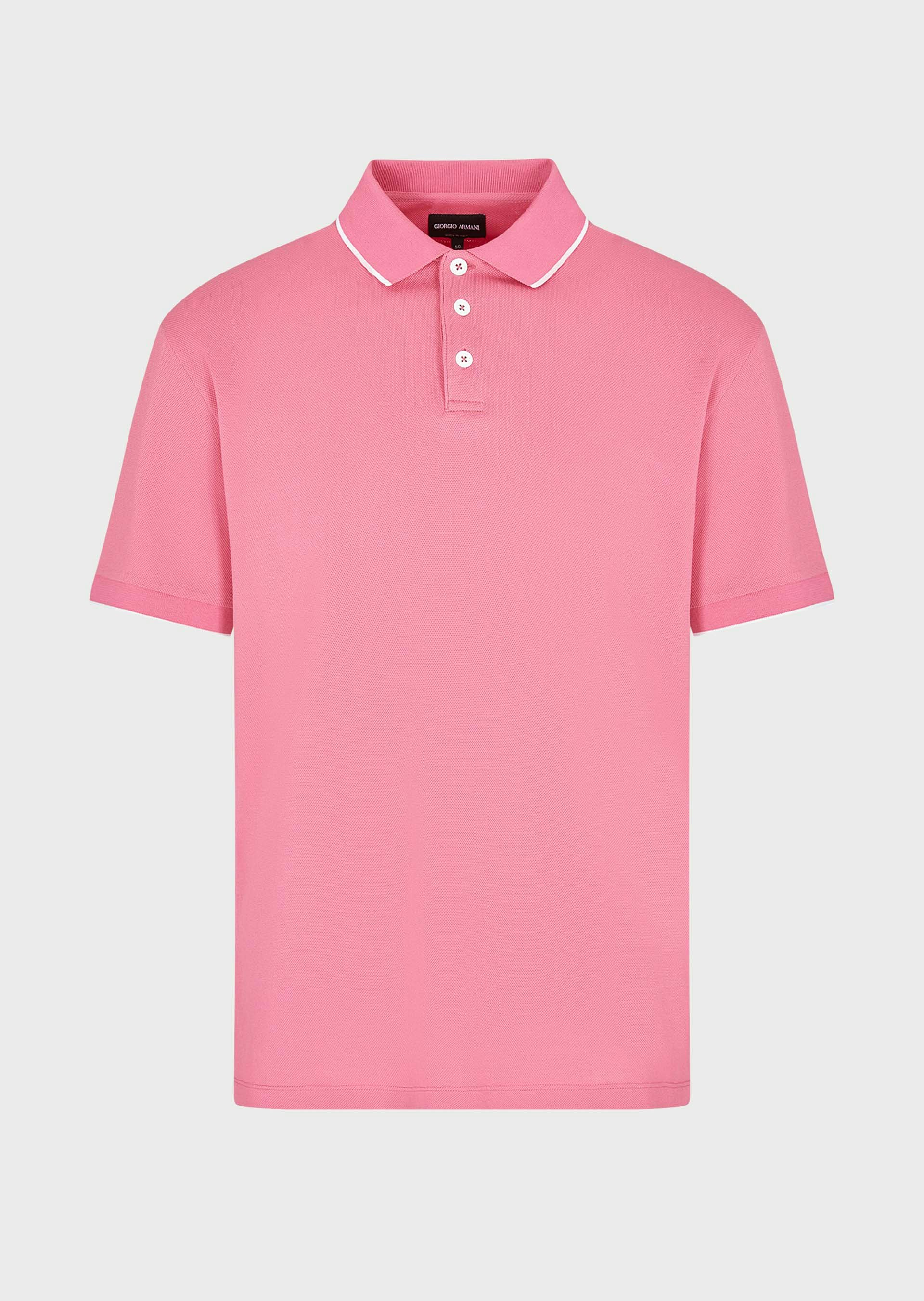 pink Armani polo shirt