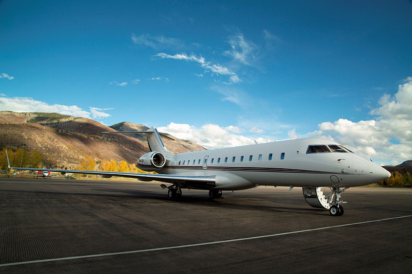 Private Plane on Runway