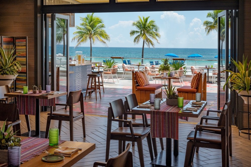 Lona restaurant indoor outdoor views of the ocean fort lauderdale beach