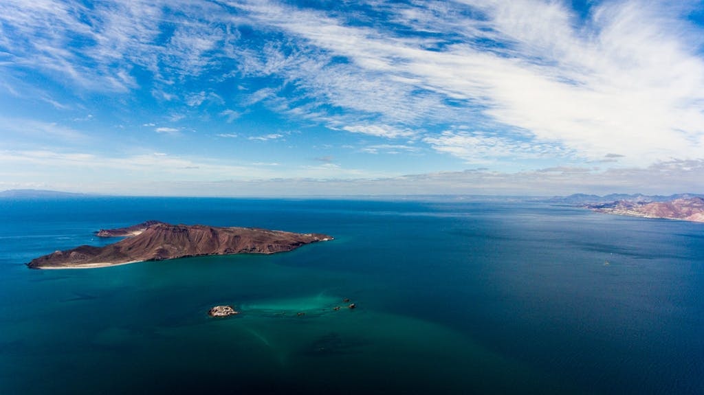 Aerial,Panoramic,Views,Of,Isla,San,Francisco,,Baja,California,Sur,