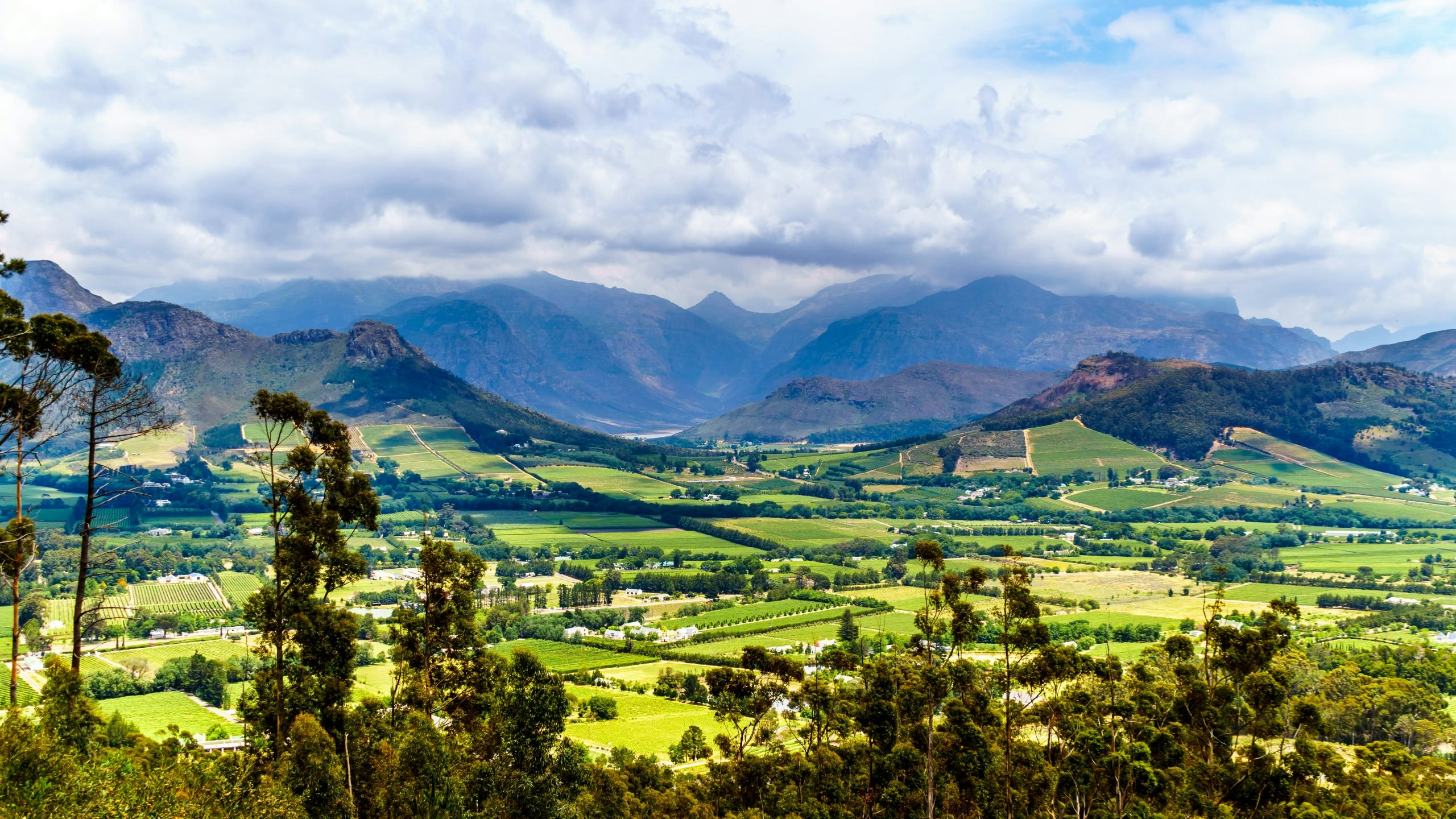 Franschhoek Valley in the Western Cape of South Africa