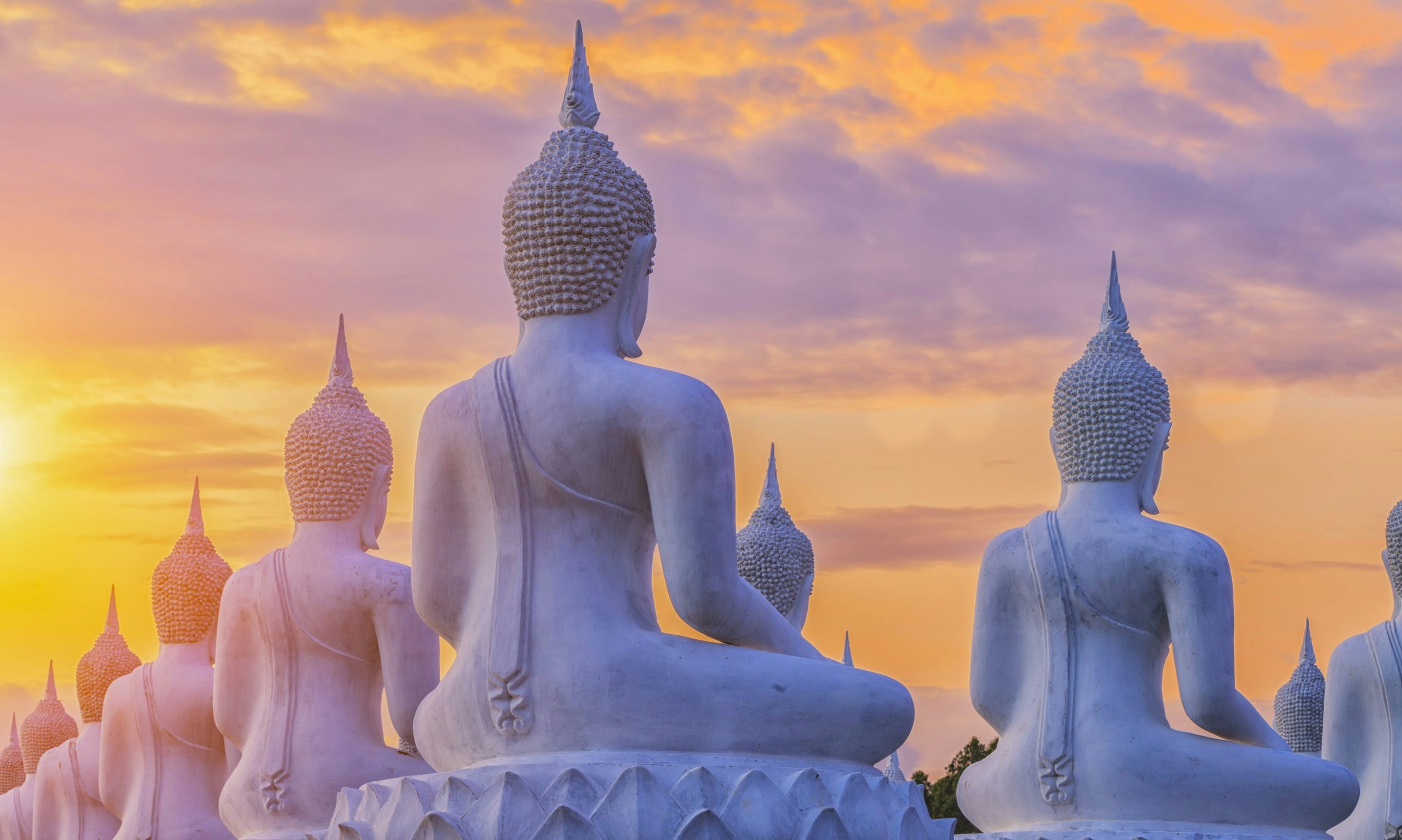 Sunset budda thailand