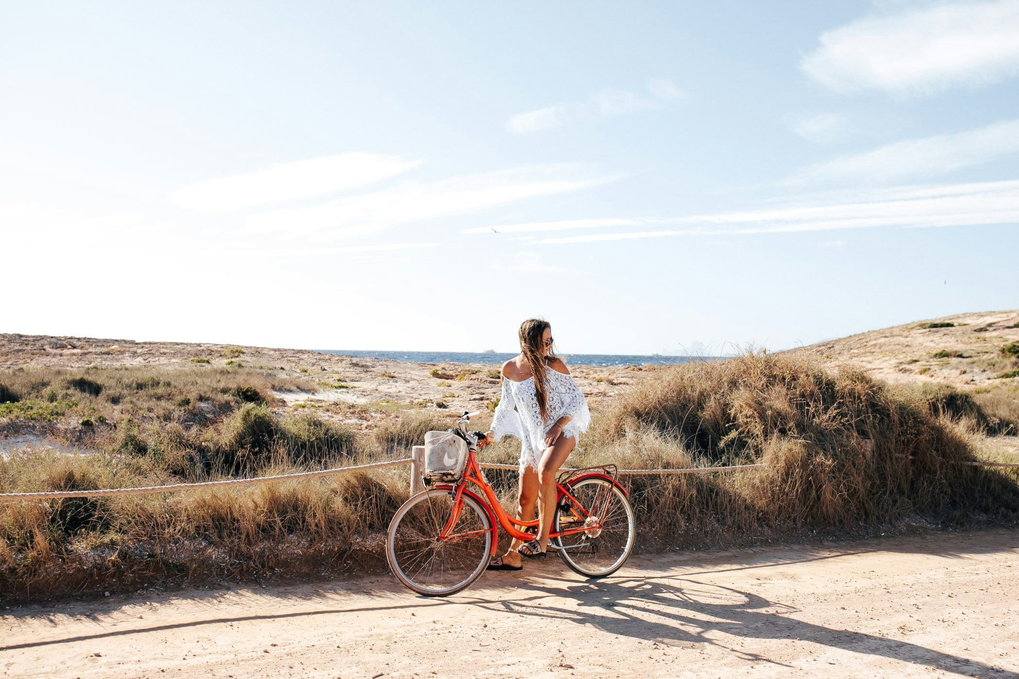 Formentera,,Ibiza/spain,-,September,23,,2019:,Young,Woman,Positive,Charming