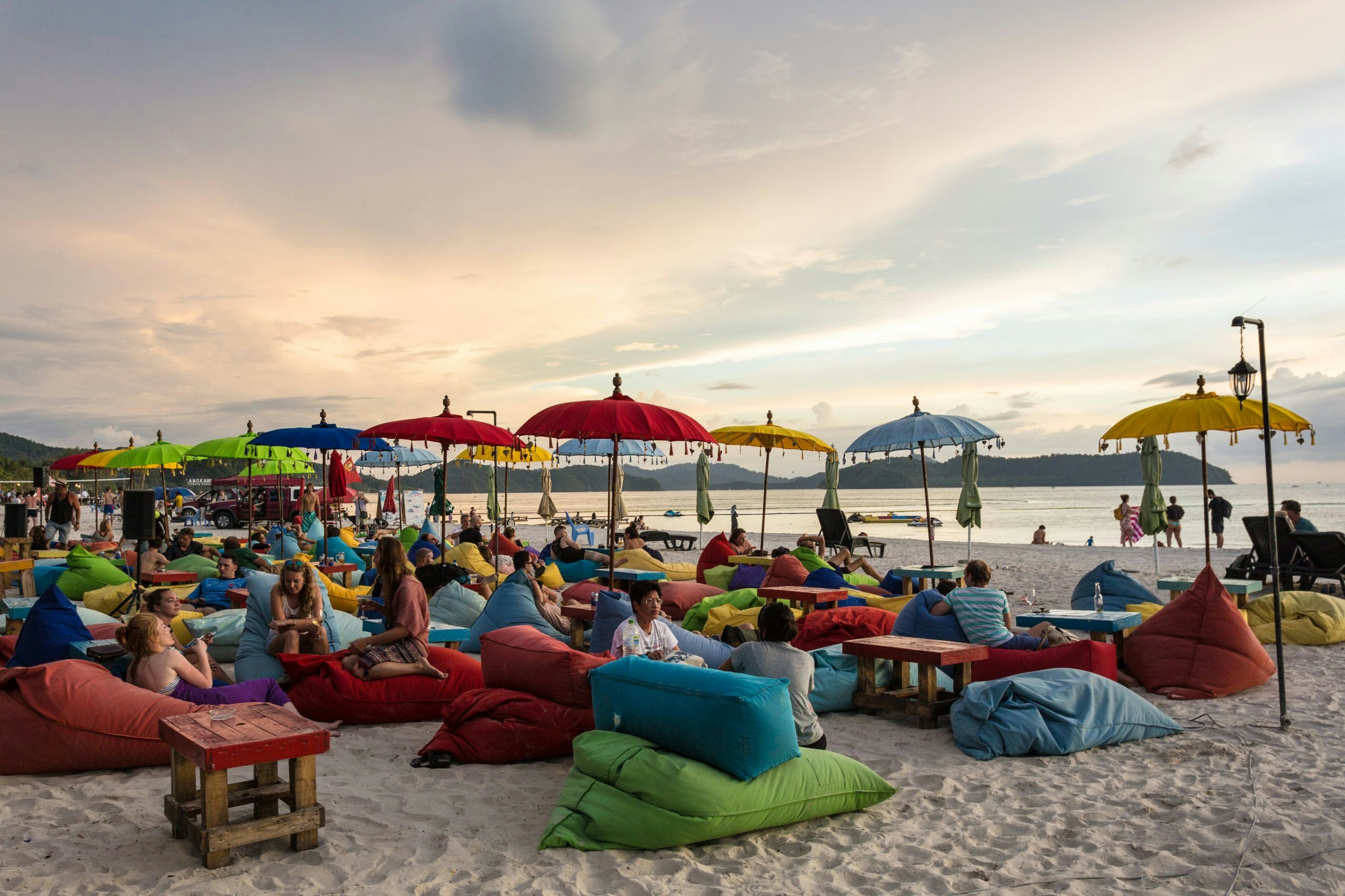 Langkawi Malaysia beach with colour