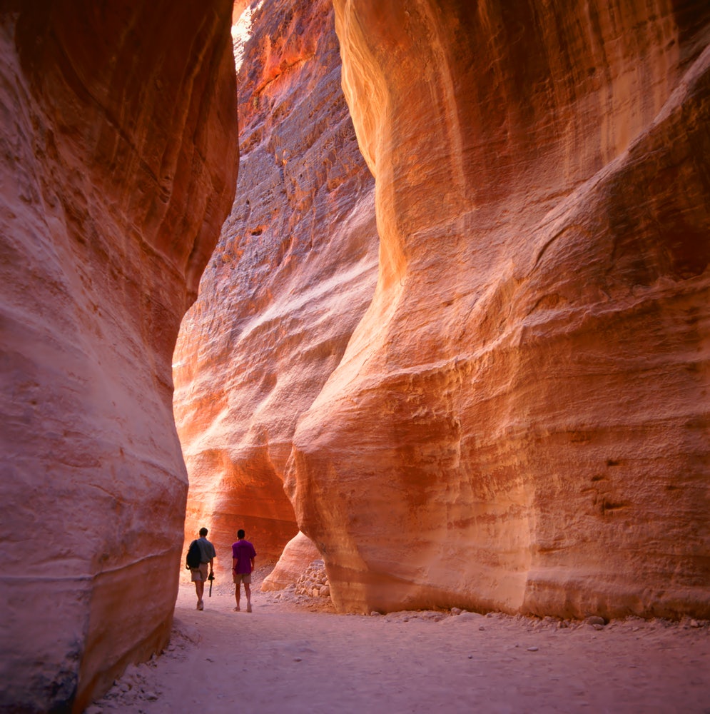 Petra in-rock formation in Jordan
