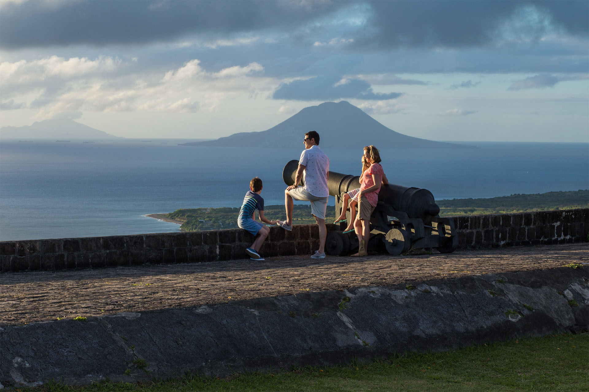 Taking in the view from Brimstone Hill Fortress