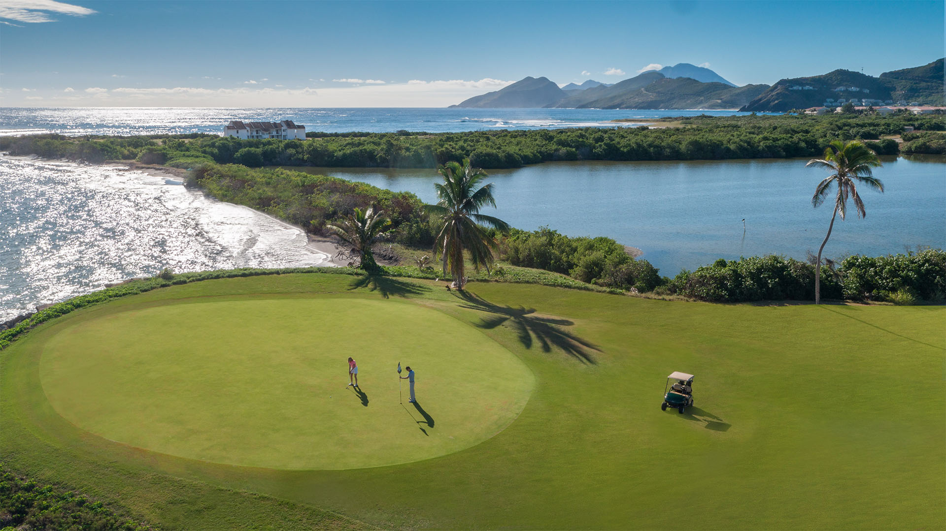 The 17th hole at the Royal St. Kitts Golf Club