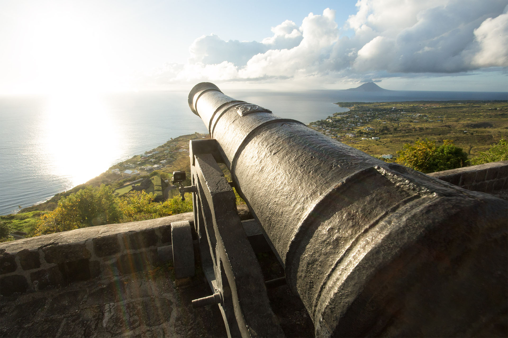 One of the cannons still to be seen at Brimstone Hill Fortress and National Park