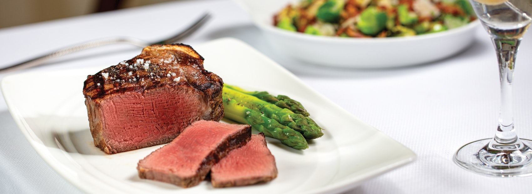 Steak from Flagler's Steakhouse on a plate